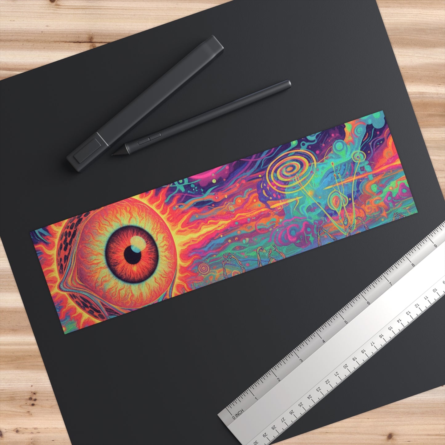 Psychedelic Eye Bumper Sticker — Vibrant Trippy Art for Vans & Cars