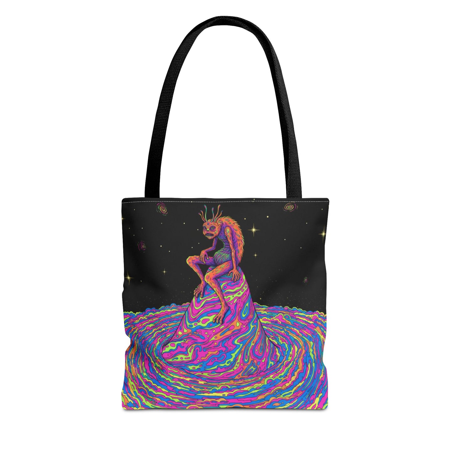 Psychedelic Mermaid Tote Bag — Colorful Cosmic Sea Art AOP