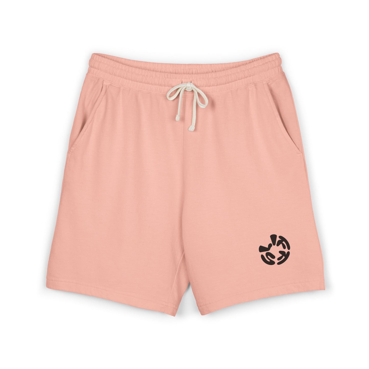 Fleece Sweat Shorts — Minimal Recycle Logo Lounge Shorts
