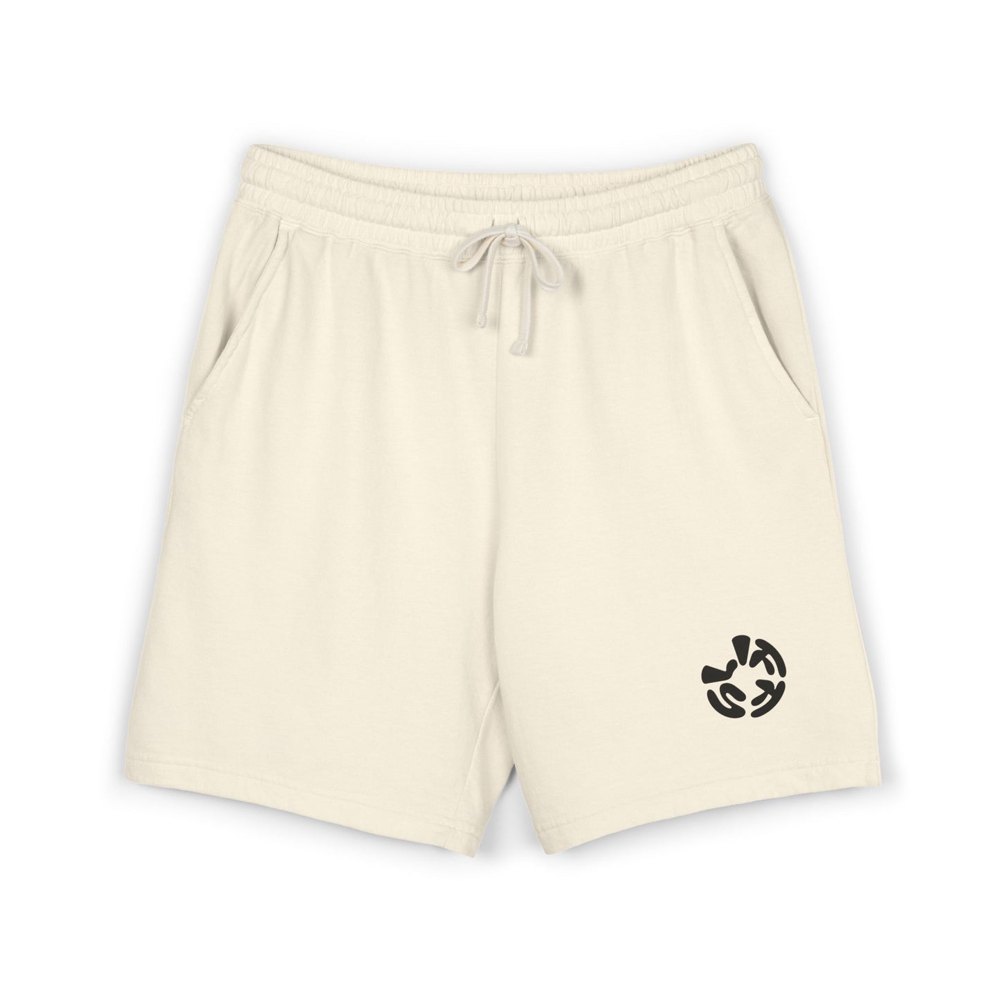 Fleece Sweat Shorts — Minimal Recycle Logo Lounge Shorts