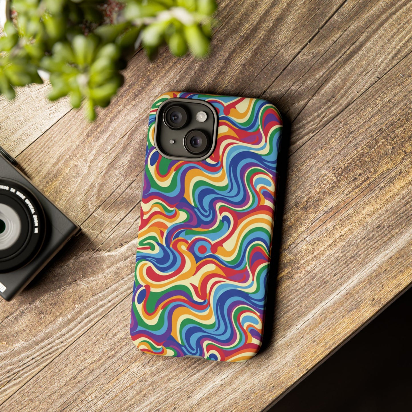 Psychedelic Swirl Phone Case - Colorful Retro iPhone Cover