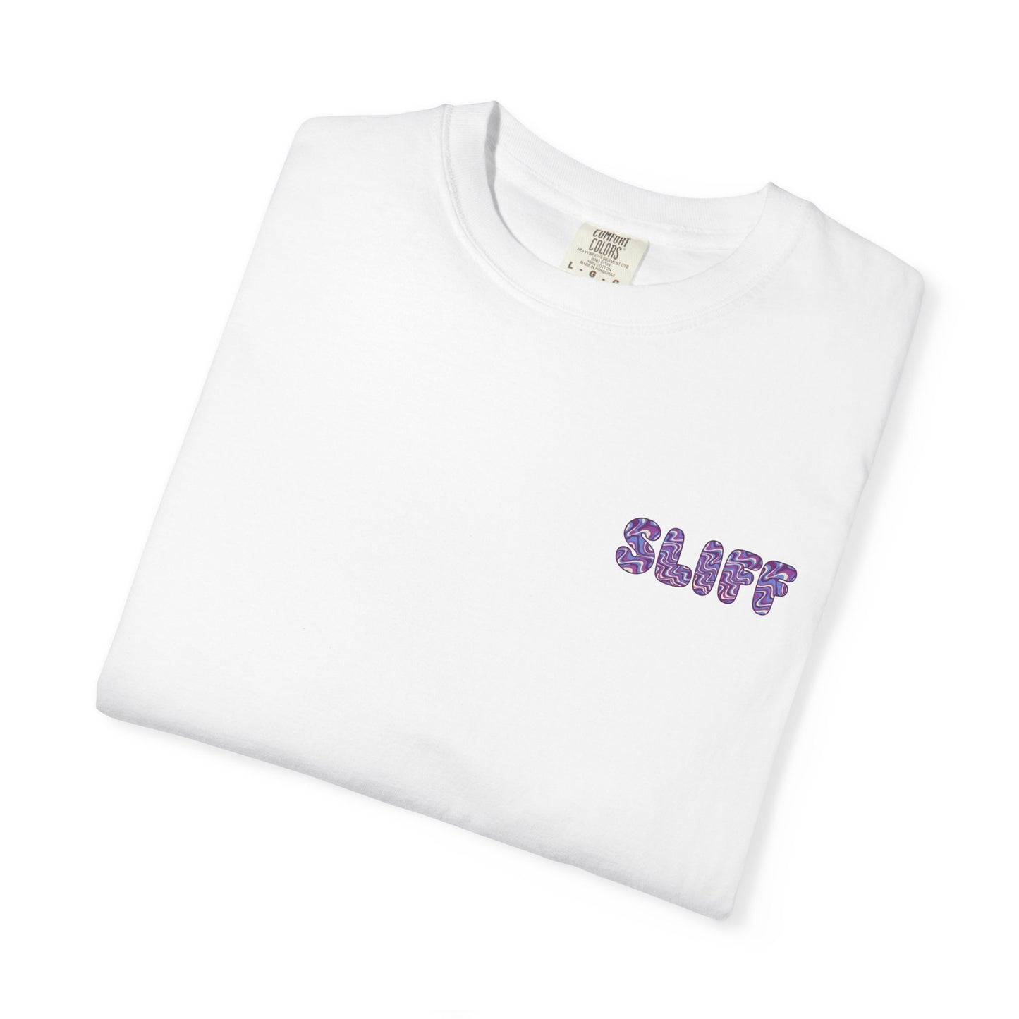 Graphic T-Shirt — 'SLIFF' Purple Swirl Skateboard Tee