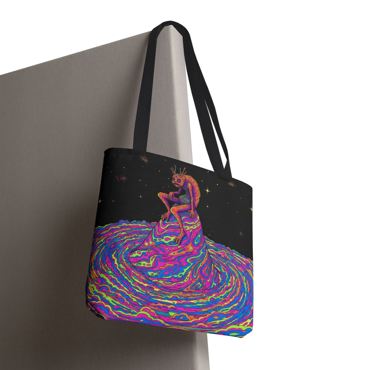 Psychedelic Mermaid Tote Bag — Colorful Cosmic Sea Art AOP