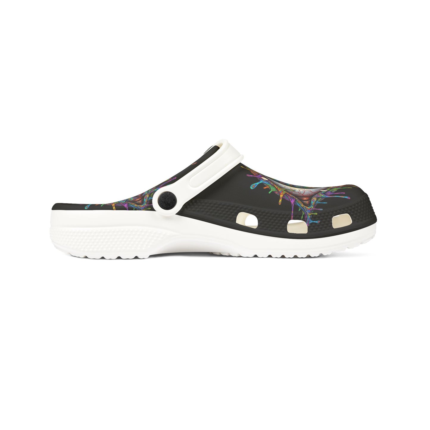 Psychedelic Eye EVA Foam Clogs — Colorful Dripping Eye Slip-Ons