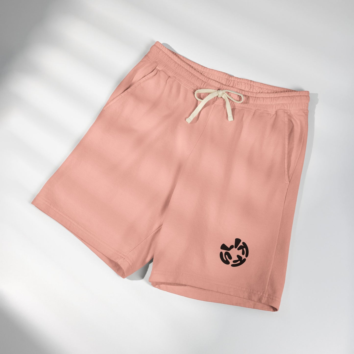 Fleece Sweat Shorts — Minimal Recycle Logo Lounge Shorts
