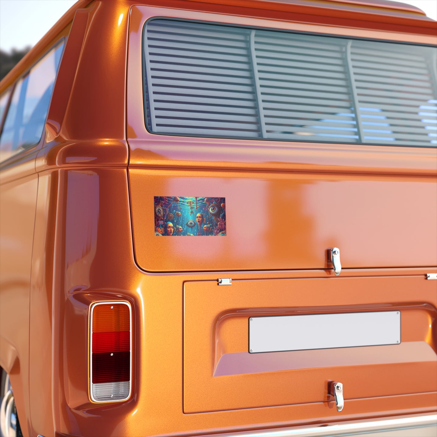Surreal Underwater Eyes Bumper Sticker