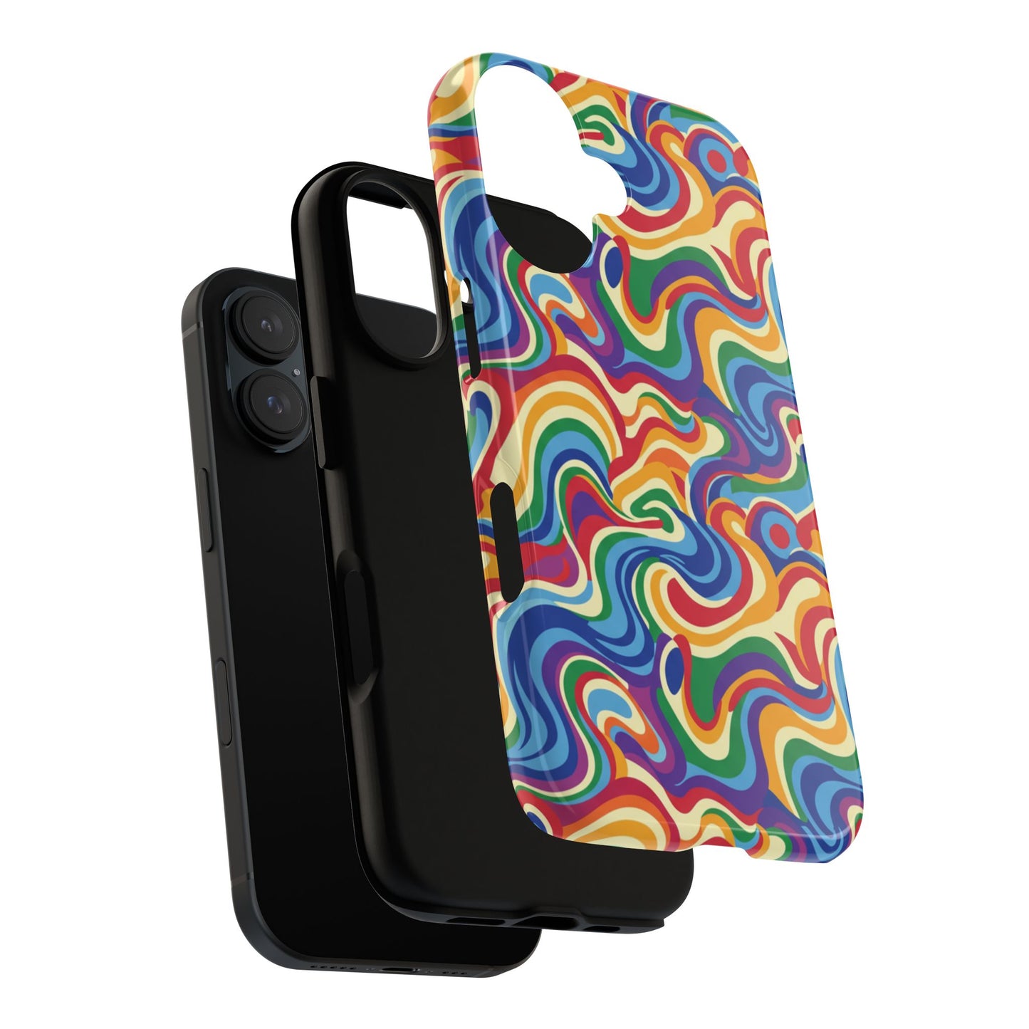 Psychedelic Swirl Phone Case - Colorful Retro iPhone Cover