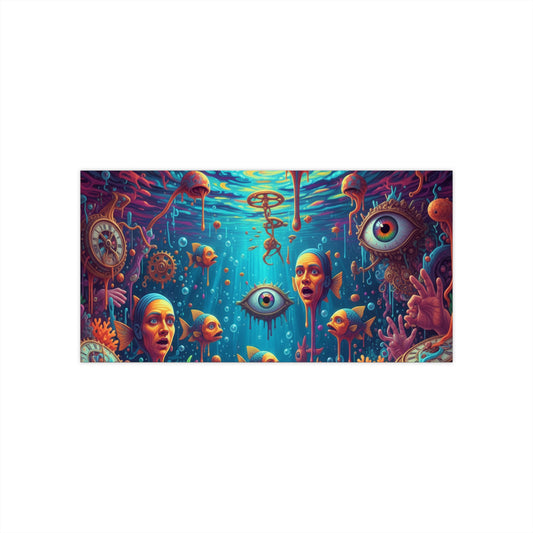 Surreal Underwater Eyes Bumper Sticker