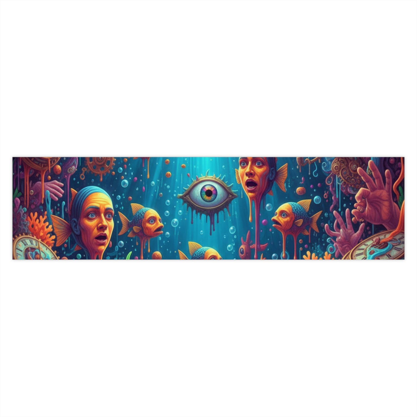 Surreal Underwater Eyes Bumper Sticker