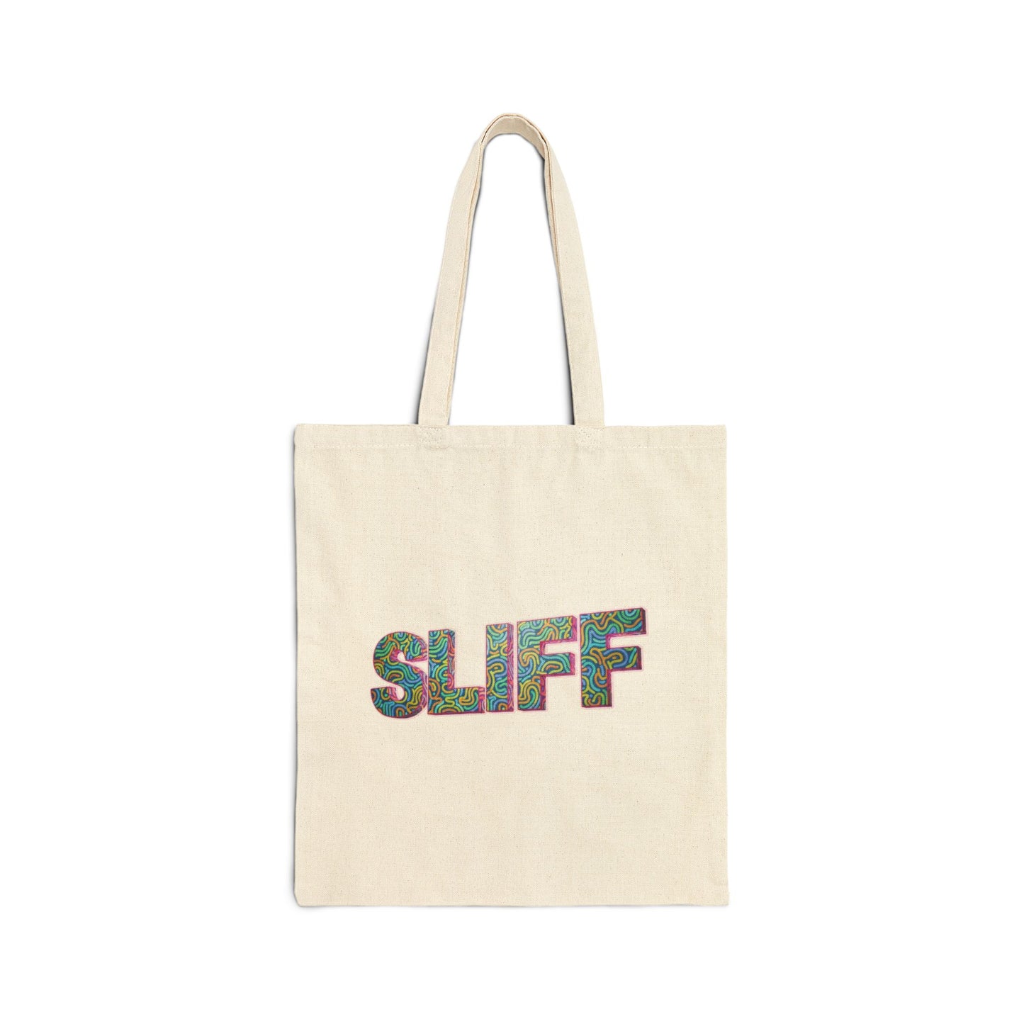 SLIFF Floral Pattern Canvas Tote Bag — Eco Cotton Grocery & Market Tote