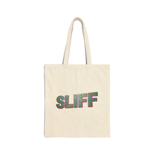 SLIFF Floral Pattern Canvas Tote Bag — Eco Cotton Grocery & Market Tote