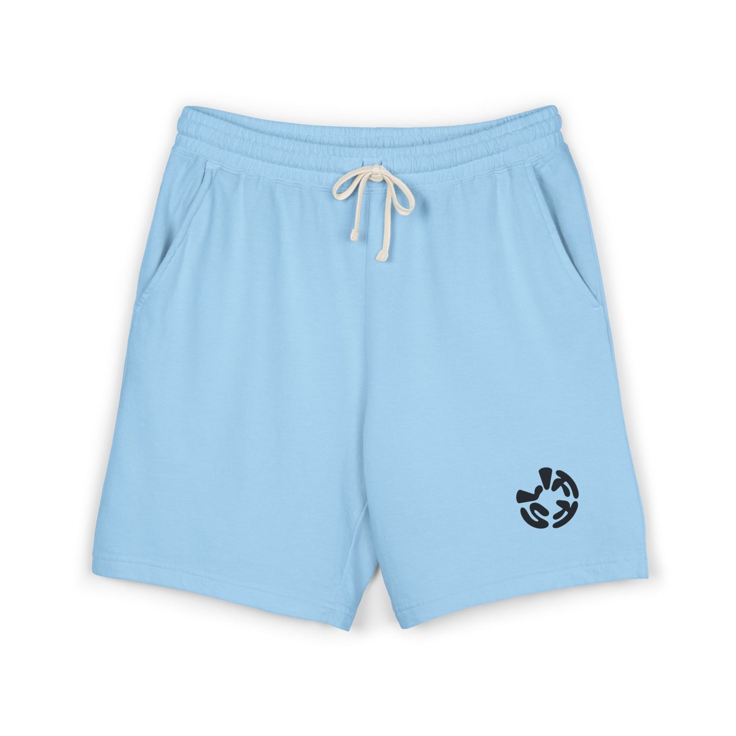Fleece Sweat Shorts — Minimal Recycle Logo Lounge Shorts