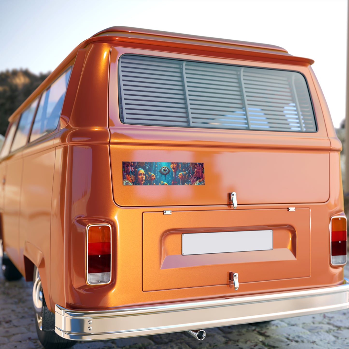 Surreal Underwater Eyes Bumper Sticker