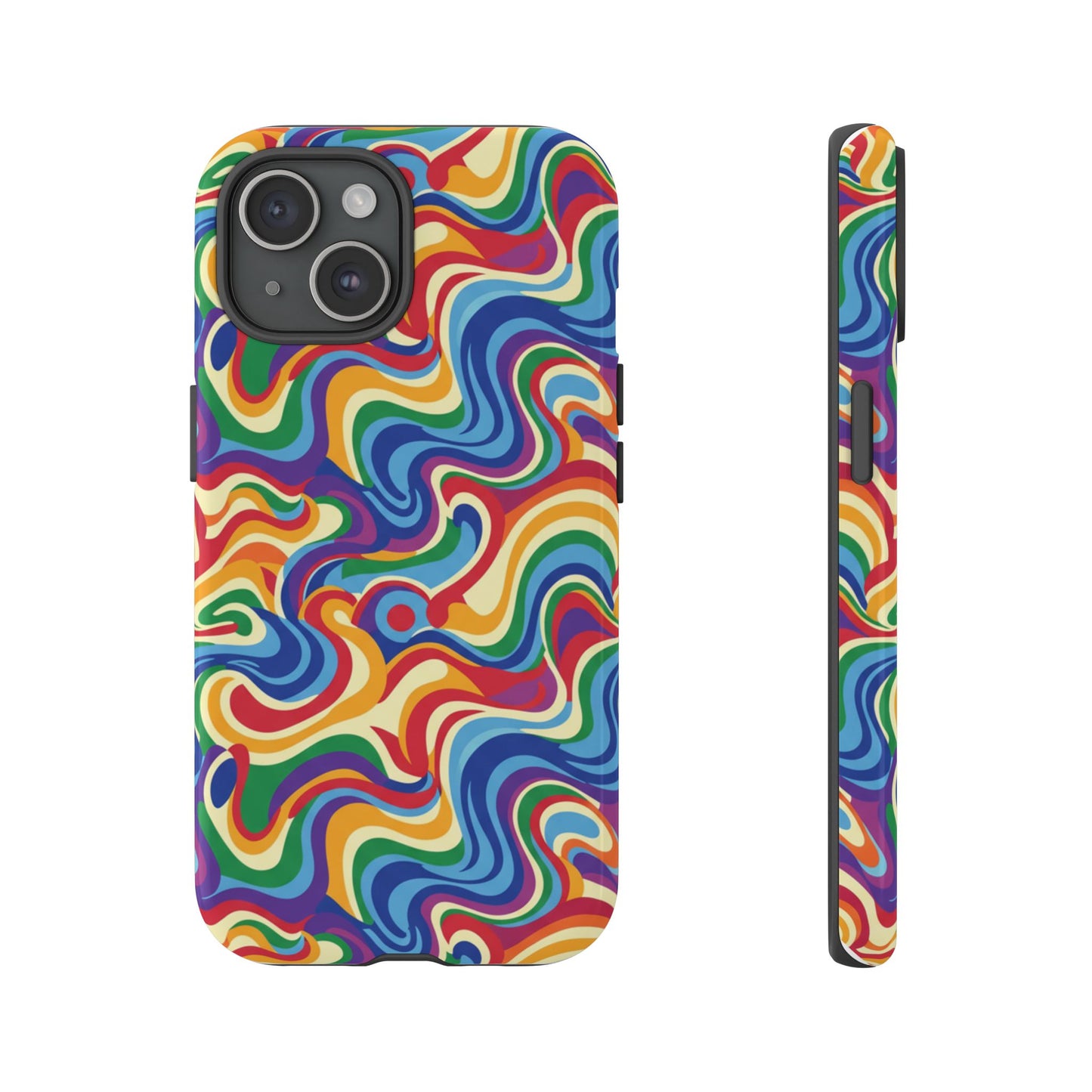 Psychedelic Swirl Phone Case - Colorful Retro iPhone Cover