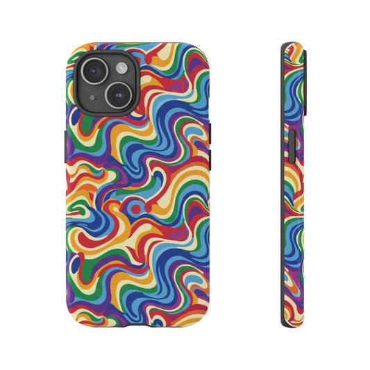 Psychedelic Swirl Phone Case - Colorful Retro iPhone Cover