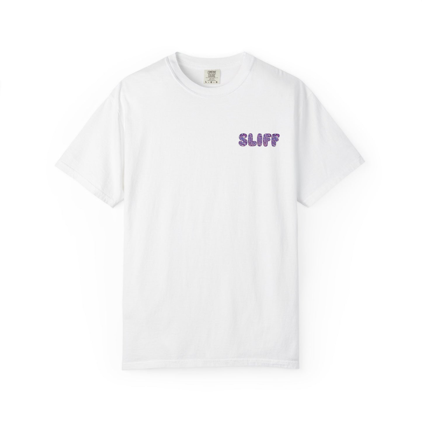 Graphic T-Shirt — 'SLIFF' Purple Swirl Skateboard Tee