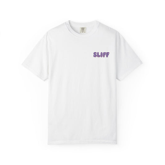 Graphic T-Shirt — 'SLIFF' Purple Swirl Skateboard Tee