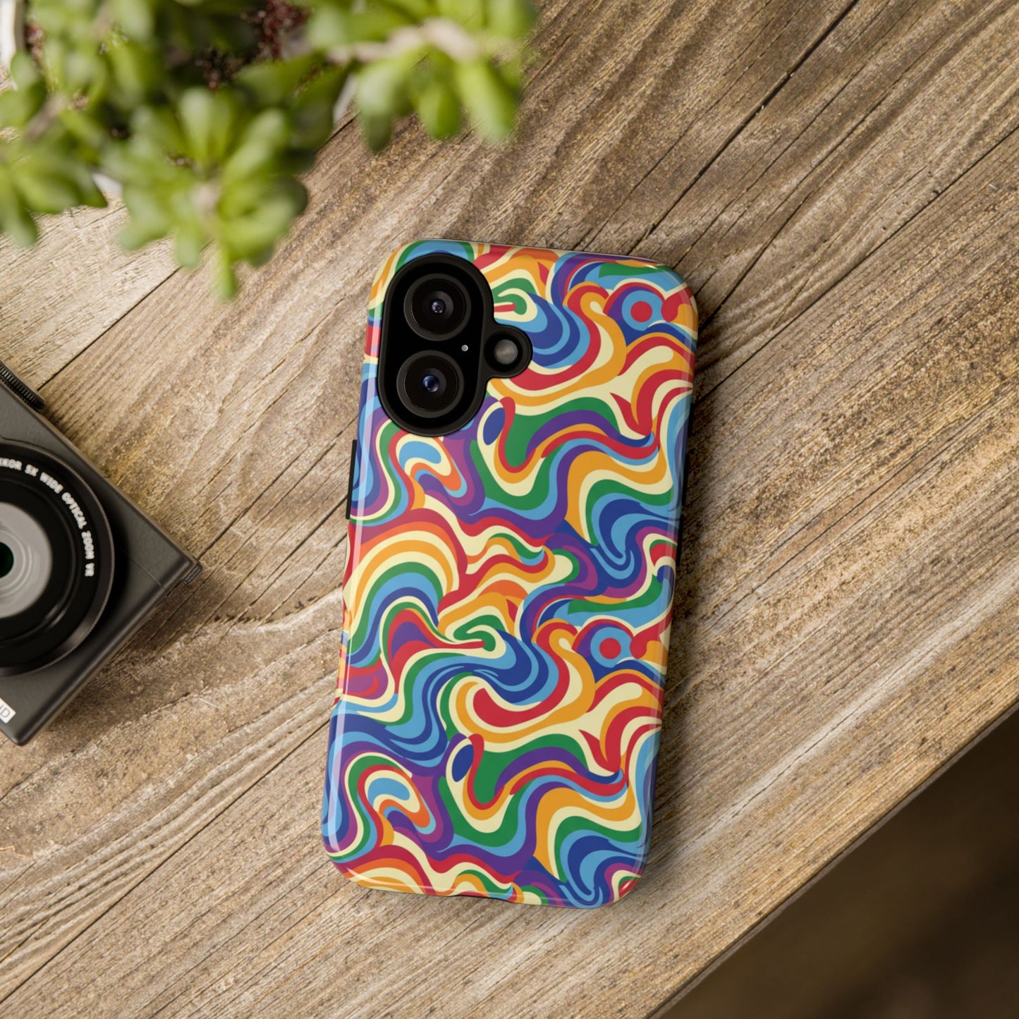 Psychedelic Swirl Phone Case - Colorful Retro iPhone Cover