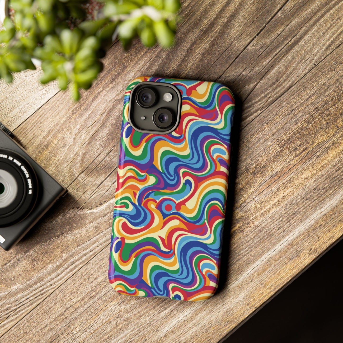 Psychedelic Swirl Phone Case - Colorful Retro iPhone Cover