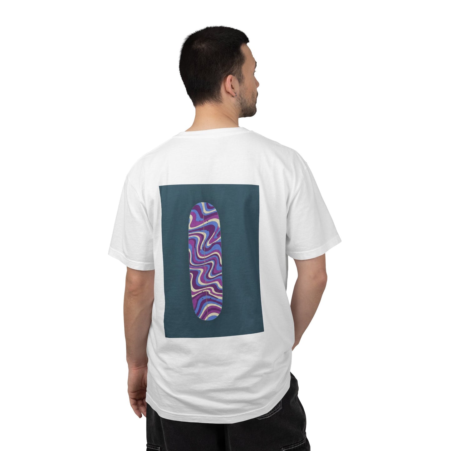 Graphic T-Shirt — 'SLIFF' Purple Swirl Skateboard Tee
