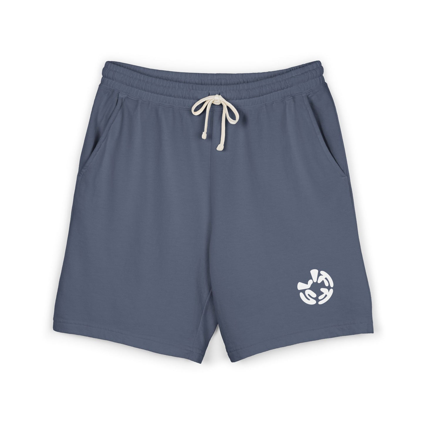 Fleece Sweat Shorts — Minimal Recycle Logo Lounge Shorts