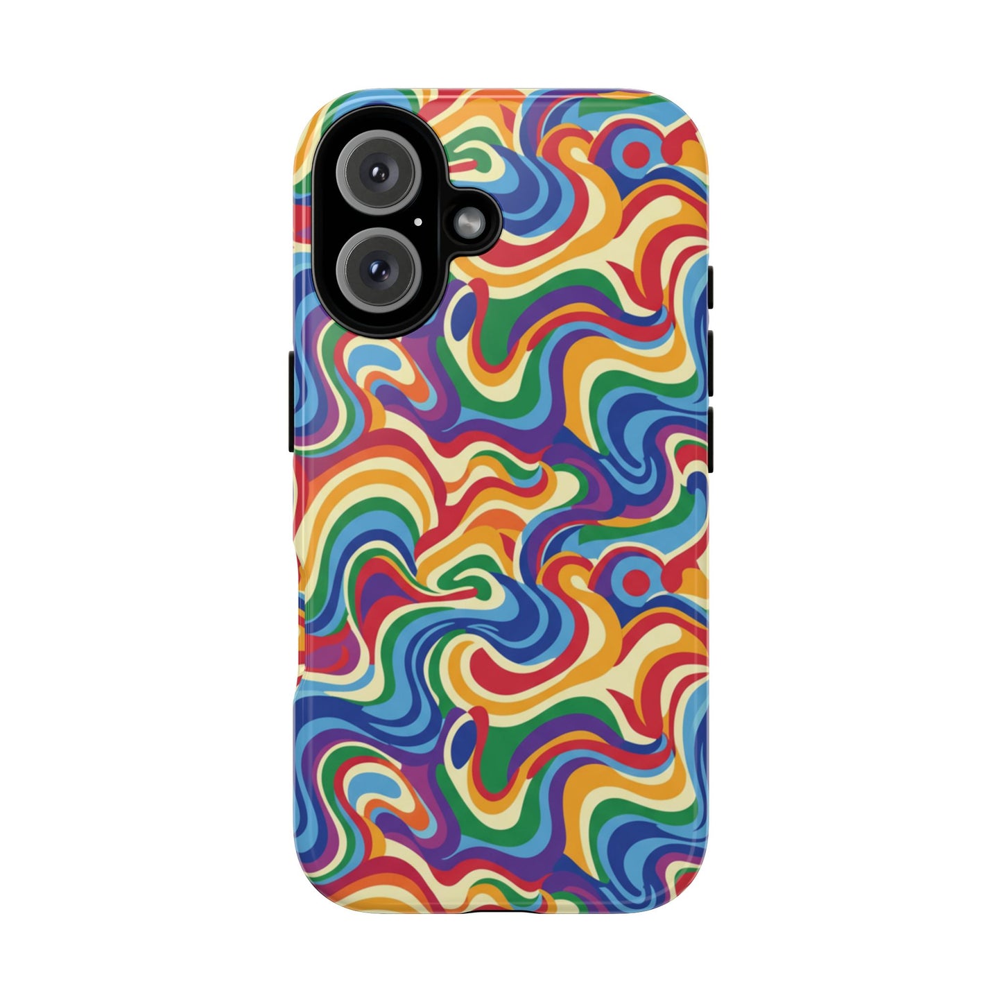 Psychedelic Swirl Phone Case - Colorful Retro iPhone Cover