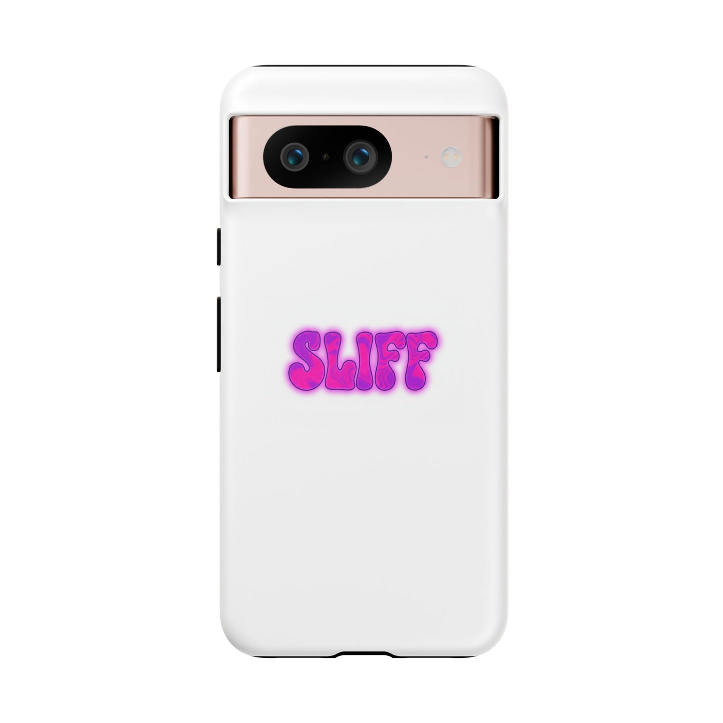 Retro Swirl Skateboard Phone Case — Brown Groovy Abstract Protective Case