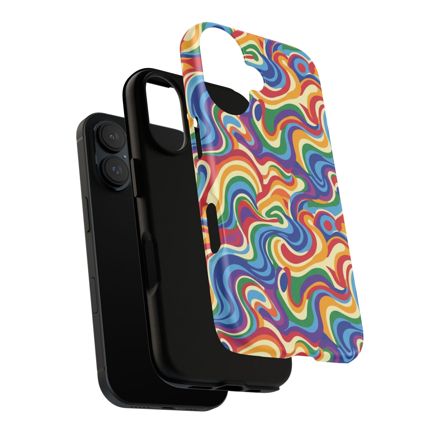 Psychedelic Swirl Phone Case - Colorful Retro iPhone Cover