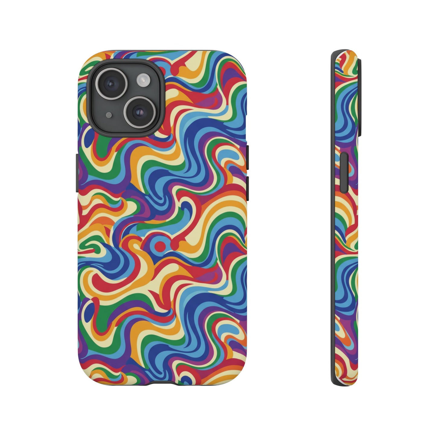 Psychedelic Swirl Phone Case - Colorful Retro iPhone Cover