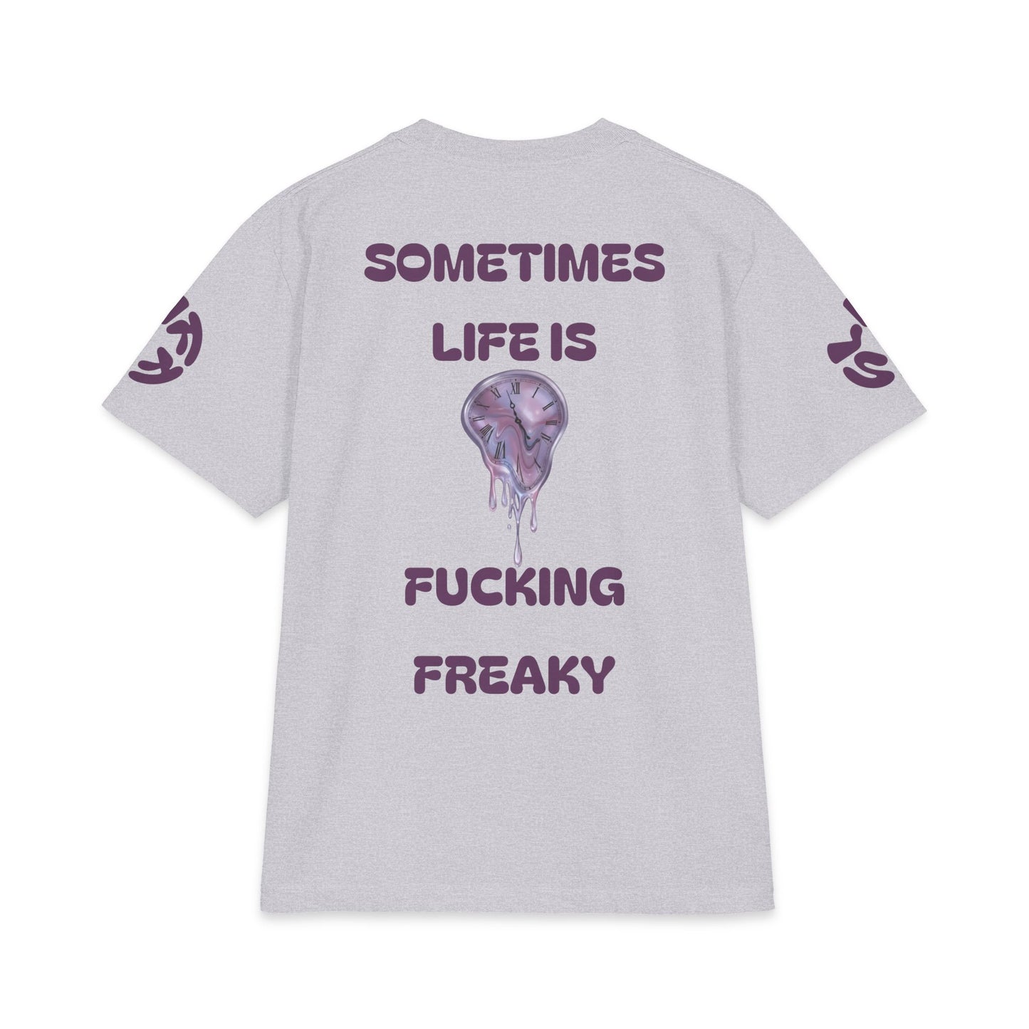 Sometimes Life Is Fucking Freaky T-Shirt — Blue Floral Graphic Tee